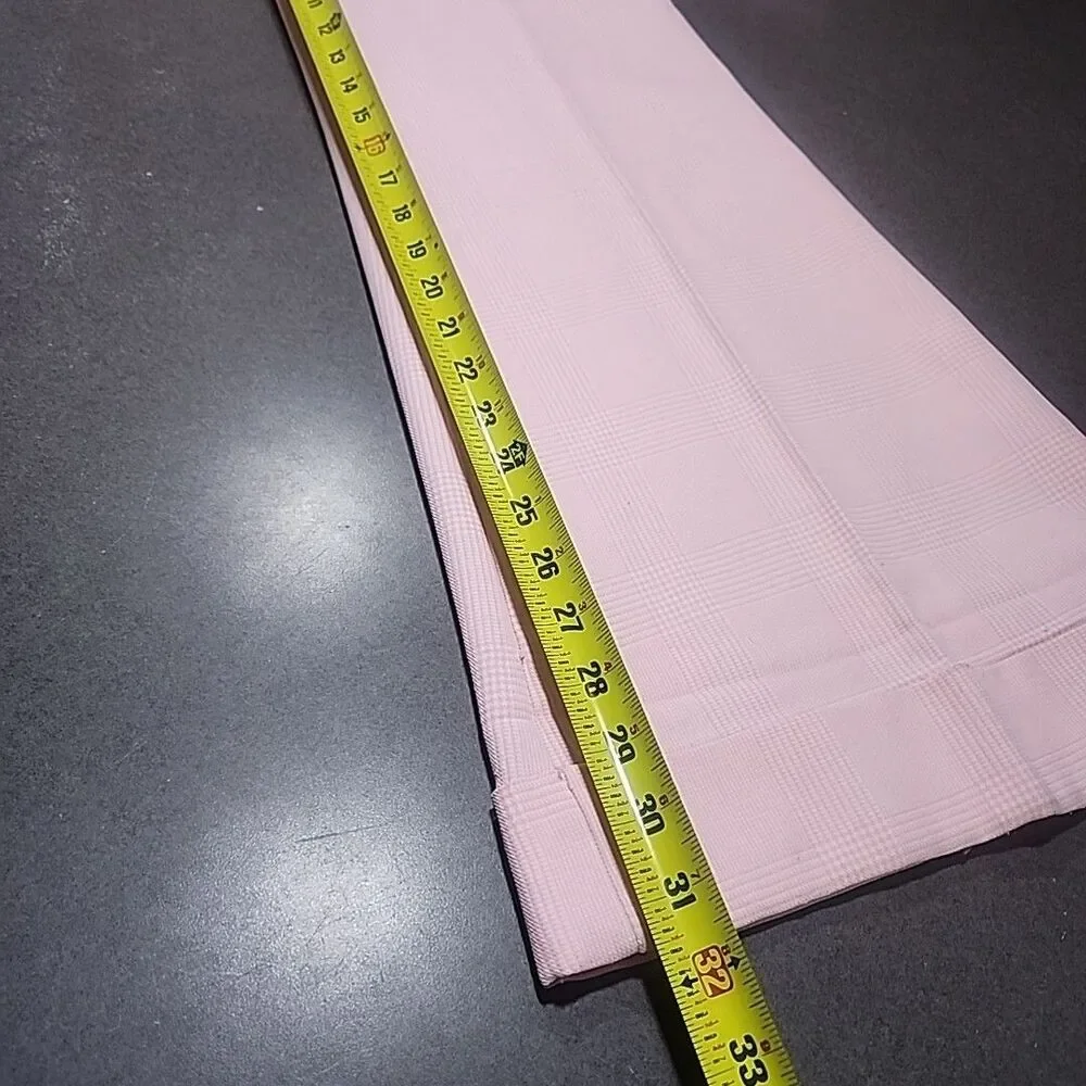 Vintage Levi Clothing Levi's for Gals Pastel Pink Plaid 60's Wide leg Trousers
